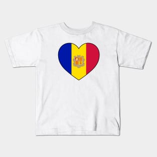 Heart - Andorra _039 Kids T-Shirt